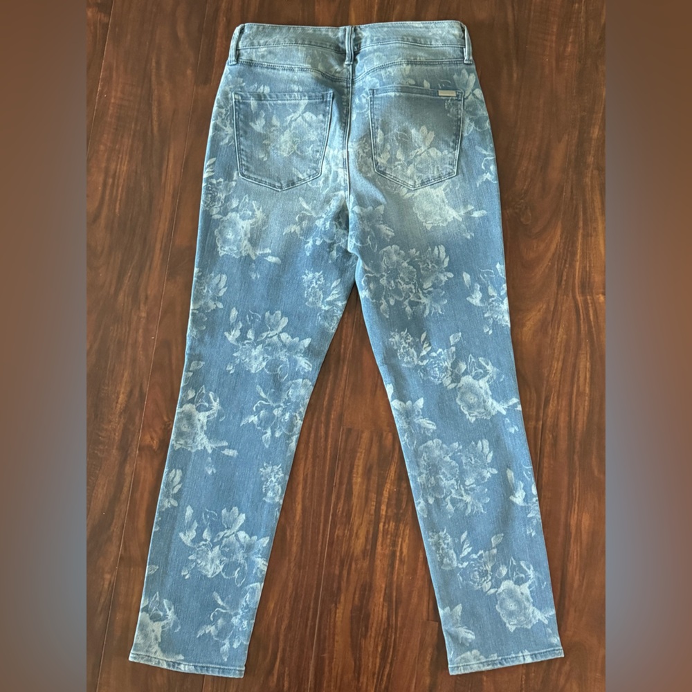 White House Black Market - floral slim jeans